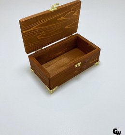 Resim Doğal Ahşap Takı Kutusu Ahşap Saklama Kutusu Beyaz Çam Ceviz Boy:20cm En:12cm Yük:8cm 