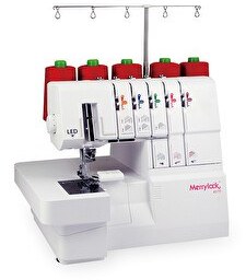 Resim Merrylock Coverlock MK4075 2/3/4/5 İplikli Ev Tipi Overlok ve Reçme Dikiş Makinesi 