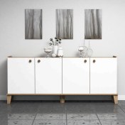 Resim Bimossa Sümer Konsol Modern Görünüm Sepet Beyaz 
