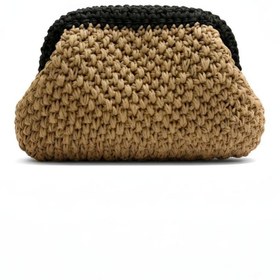 Resim UNİCORNS Hasır Clutch, Hasır Burslu Çanta, Hasır El Çantası, Bohem çanta 