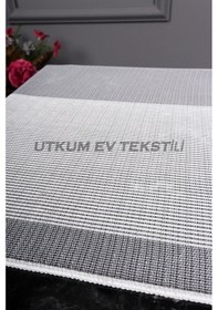 Resim Etek Bantlı Keten Tül Perde Grz 2165 