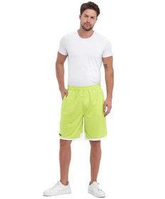 Resim File Şeritli Jakarlı Polyester Erkek Spor Şort 