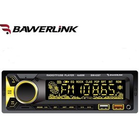 Resim Bawerlink Bw6307 Bluetooth Oto Teyp Çift Usb Girişli 4x60w Amfi Çıkışlı Sd/usb/aux Destekli Araba Teybi Radyo 
