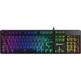 Resim Gamebooster G24B Enigma Rainbow Aydınlatmalı Red Switch Mekanik Siyah Oyun Klavyesi 