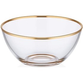 Resim Decorium Cam Kase 23,5 Cm Dalıa Altın M04182 