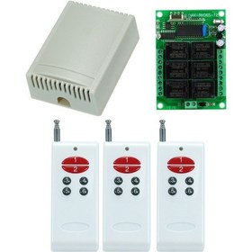 Resim Tenfowee 6 Kanallı 433mhz Uzaktan Kumandalı Akıllı Ev Kontrol Sistemi - 3 Adet Kumanda İle Birlikte Ak-1000-6a 3+ak-rk06c-12 