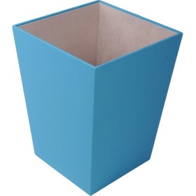 Resim Güner Ofis Deri Çöp Kovası Turkuaz 