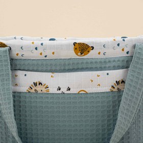 Resim Bebek Bakım Çantası - Petrol Mavisi Petek - Zoo 