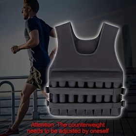 Resim 1 adet Ayarlanabilir Ağırlık Taşıma Ceketi Erkekler ve Kadınlar İçin, Koşu Nefes Alabilen Ağırlık Taşıma Kumlukları, Fitness Ağırlık Taşıma Yeleği 
