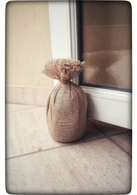 Resim Dekoratif Jüt Bohça Kapı Stoperi 2 Kg Kapı Önü Ağırlık Stoper 