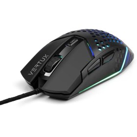 Resim Vertux Katana Siyah - Oyuncu Mouse 6 Düğmeli Altıgen Kablolu Rgb 6400 Dpı LED 