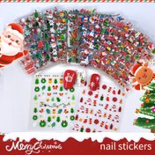 Resim 30 Adet Noel Tırnak Stickerları - Parlak Yüzeyli Kendinden Yapışkanlı Tırnak Çıkartmaları, Kırmızı & Yeşil Tatil Renkleri, Noel Baba, Geyik, Kar Taneleri - DIY Manikür, Pedikür, Parti Süslemeleri için - Kadınlar & Gençler İçin Mükemmel Noel Hediyesi (30 Adet), Pedikür Aksesuarları, Karikatür Tarzı, Kolay Uygulama, Mevsimlik Manikür, Güzellik Severler 