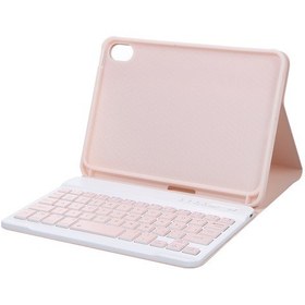 Resim Çıkarılabilir Bt Klavye Koruyucu Kılıf İnce Ve Taşınabilir Sabit Destek Kalem Yuvası İle İpad Mini6 Pembe İle Uyumlu 