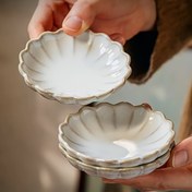 Resim 1 adet/2 adet/4 adet Japon Fırın-Değiştirme Çiçek Çiçek Kermes Seramik Mevsimlik Tabak Vintage Çiçek Şekilli Seramik Tabak Ev Soya Sosu Sirke Tabak Ketchup Salata Sos Tabak Tereyağı Tabak Atıştırmalık Tabak Restoran Servis Malzemeleri Mevsimlik Tabak 
