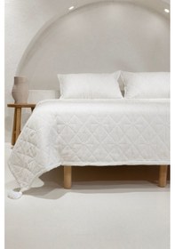 Resim Koza Home Stella Krem Çift Kişilik Baklava Desenli Yatak Örtüsü 230x250 2 Y Krem 