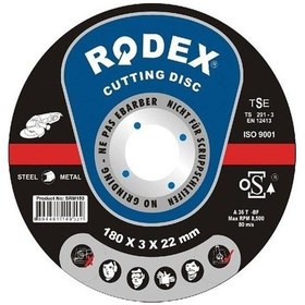 Resim Rodex Rdm18030 Metal Kesme Taşı 180x3.0x22 