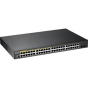 Resim Zyxel GS190048HPV2 48Port-24x10/100/1000 Poe+2xSFP 