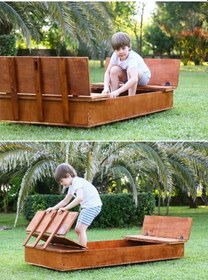 Resim MANDU Ahşap Çocuk Kum Havuzu 