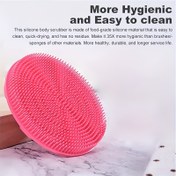 Resim Yumuşak Silikon Banyo Fırçası - Kavun Pembesi, Magenta, Yeşil, Siyah, Gri Renklerde Dayanıklı, Nazik Peeling Vücut Fırçası - Aile, Noel & Cadılar Bayramı için Mükemmel Hediye 
