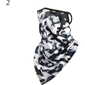 Resim Chaoduo Shop No.2 Tarzı 1 Adet Renkli Baskı Buz Ipek Kulak Asılı Üçgen Eşarp Nefes Yüz Boyun Kapak Tüp Atkılar Doğa Sporları Bisiklet Bandana (Yurt Dışından) 