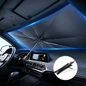 Resim UV Koruma Katlanabilir Güneşlik Arabalar ve SUV'lar için - Ön Cam Gümüş Kaplama Isı Blokörü, Kolay Saklama, Zararlı Işınları Bloke Eder, Gizliliği Artırır, Çoğu Araç İçin Evrensel Uyumluluk, Araba Güneşlik | Şık Araç Aksesuarı | Dayanıklı Güneşlik, Araba Pencereleri için Güneşlik 