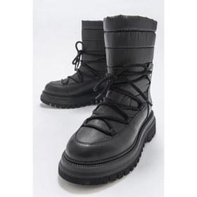 Resim Luvi Weld Siyah Cilt Kadın Kar Botu 