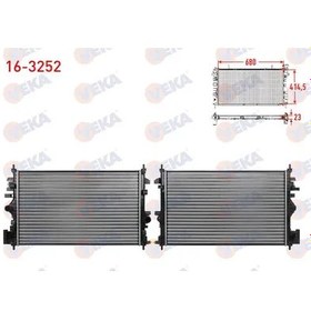 Resim Opel Insignia 1.6 1.8 2008 Sonrası Su Radyatörü Mekanik MT 680X378X16 Mm 