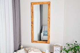 Resim DFN WOOD DOĞAL AHŞAP DİKDÖRTGEN BOY AYNASI, 160X60 