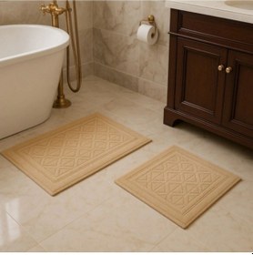 Resim Özdilek Nev Marka 2'li Banyo Paspası Elite Bej Çok Renkli 