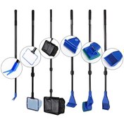 Resim Shineyee 6'li Akvaryum Temizlik Seti - Uzatmalı Sap, Yosun Kazıyıcı, Kum Tırmık Ve Ağ İle Pratik Bakım Çözümü 