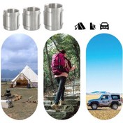 Resim Vkemall 200ml Çift Katlı Paslanmaz Çelik Çırakçılı Çadırcıklı Bardak, Isı Yalıtımı, Taşınabilir Kahve/su Bardağı Çok Renkli 