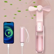 Resim Taşınabilir Katlanabilir USB Fan, 3 Hız Ayarı, Şarj Edilebilir Lityum Pil, 10-15 Saat Çalışma Süresi, Kamp ve Seyahat İçin Giyilebilir Tasarım, ABS Malzeme, USB Şarj, Kablo Dahil, Fanlar İçin Fan 