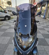 Resim MOTOCAM Piaggio MP3 530 Siperlik Ön Cam 2023-2025 Model 72cm Siyah Renkli 4mm UZUN CAM 