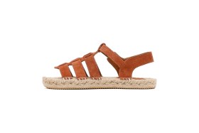 Resim Derimod Kadın Taba Tokalı Süet Deri Espadril Sandalet 25SFD206410 