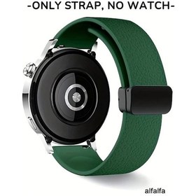 Resim Gaojunshop01 Alfalfa 20mm Manyetik Likoş Desenli Kol Saati Kayışı Hafif Bej Rahat 