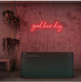 Resim Good Hair Day Yazılı Neon Tabela Kırmızı 
