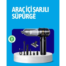 Resim Hepa Filtreli Sessiz Çalışan Kablosuz Şarjlı Mini Süpürge 