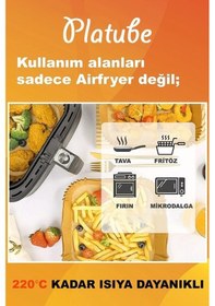 Resim Pisirme Kagidi 50 Adet Airfryer Yagli Kagit Xiaomi Philips Air Fryer Tüm Markalara Uyumlu Kare 