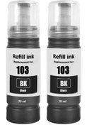 Resim TecHarbor 103 70 ml Muadil Mürekkep 2 Adet Epson EcoTank L3211 L3250 L3251 L3256 L3260 L3266 L5190 L5290 L3296 