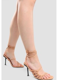 Resim Daria Nud Bilekten Bağlamalı İnce Topuklu Sandalet 001 