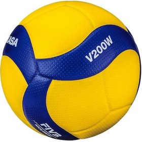 Resim Mikasa V200W No 5 FIVB Onaylı Voleybol Topu Mavi Sarı Mavi - Sarı 
