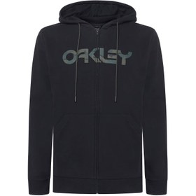 Resim Oakley Teddy Full Zip Hoddie Kadın Siyah Sweatshirt 