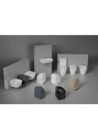 Resim Creavit FE350 Free Duvara Dayalı Tek Klozet ve Yavaş Kapanan Kapak 