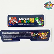 Resim Nintendo GameBoy Advance Arka Yapıştırma Super Mario Bros GBA Back Tag Sticker MODEL 01 Nintendo GameBoy Advance Arka Yapıştırma Super Mario Bros GBA Back Tag Sticker MODEL 01