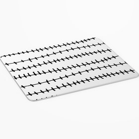 Resim Genel Markalar Siyah Çizgiler Kare Baskılı Mouse Pad-2031 