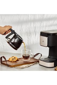 Resim Karaca Just Coffee Aroma 2 In 1 Filtre Kahve Ve Çay Demleme Makinesi Bej 