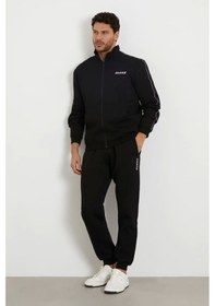 Resim Guess Erkek Yanı Logolu Jogger Pantolon Siyah 