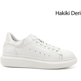 Resim Gönderi(R) Gönderi R Kadın Beyaz Bağcıklı Dolgu Taban Hakiki Deri Sneaker Gdza13424283 Beyaz 