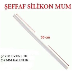 Resim Mum Silikon İnce 7 MMx30 CM Sıcak Mum Silikon Çubuk Uç 1 KG 80 A N11.183 