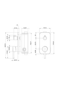 Resim Teska Alinda Ankastre İki Yönlü Banyo Bataryası Seti-Krom 